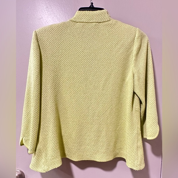 Ming Wang Lime Green Textured Blazer - Picture 5 of 5